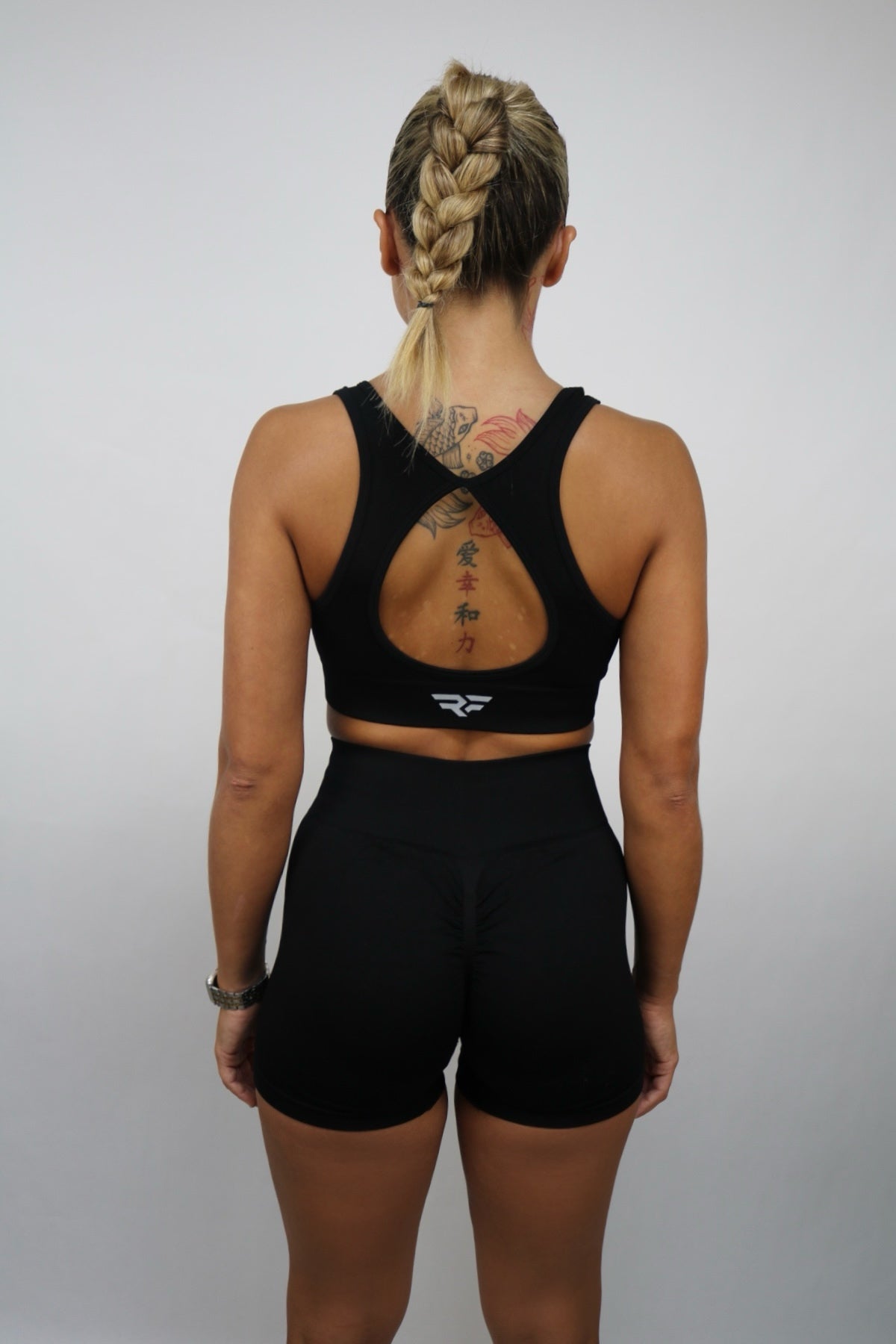 Reflect Women's Sports Bra & Shorts Gym Set - Black