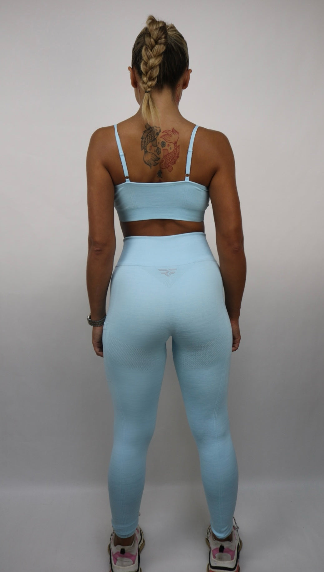 Reflect Women's Crop Top & Legging Set - Baby Blue