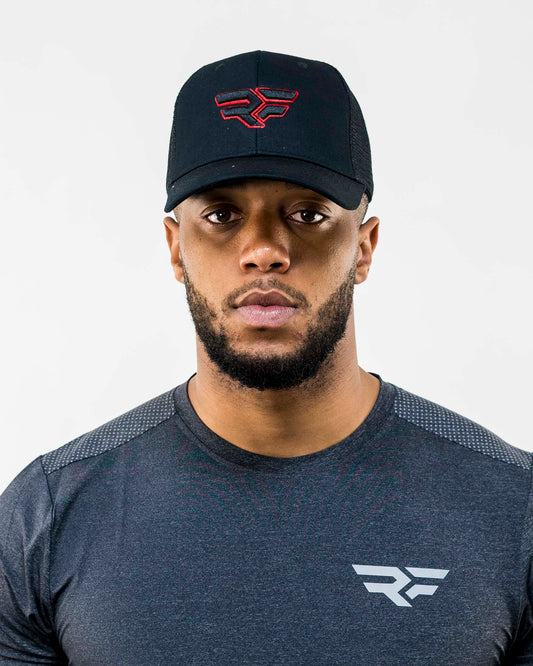 Reflect Mens Cap Black & Red