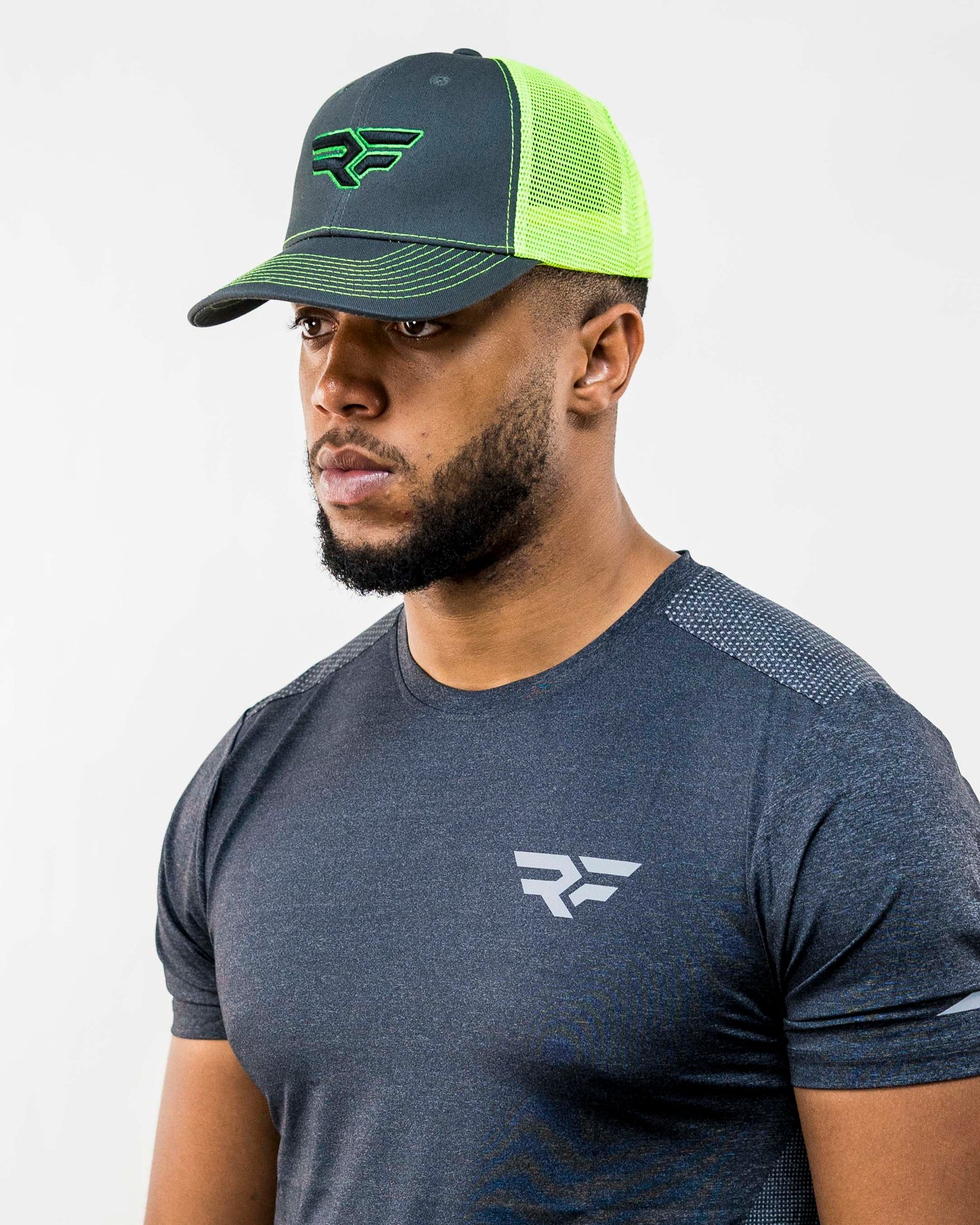 Reflect Mens Cap - Grey & Neon Green